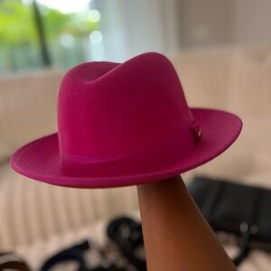 Vibrant Pink Fedora Hat